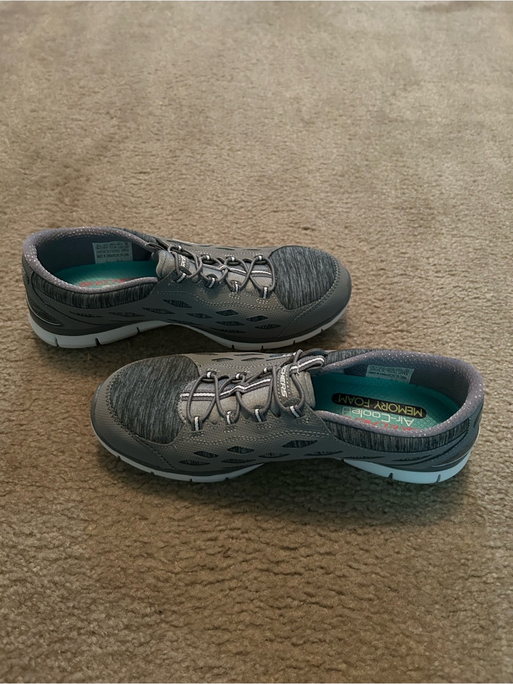 Skechers Women’s Gray Athletic Memory Foam Sneakers